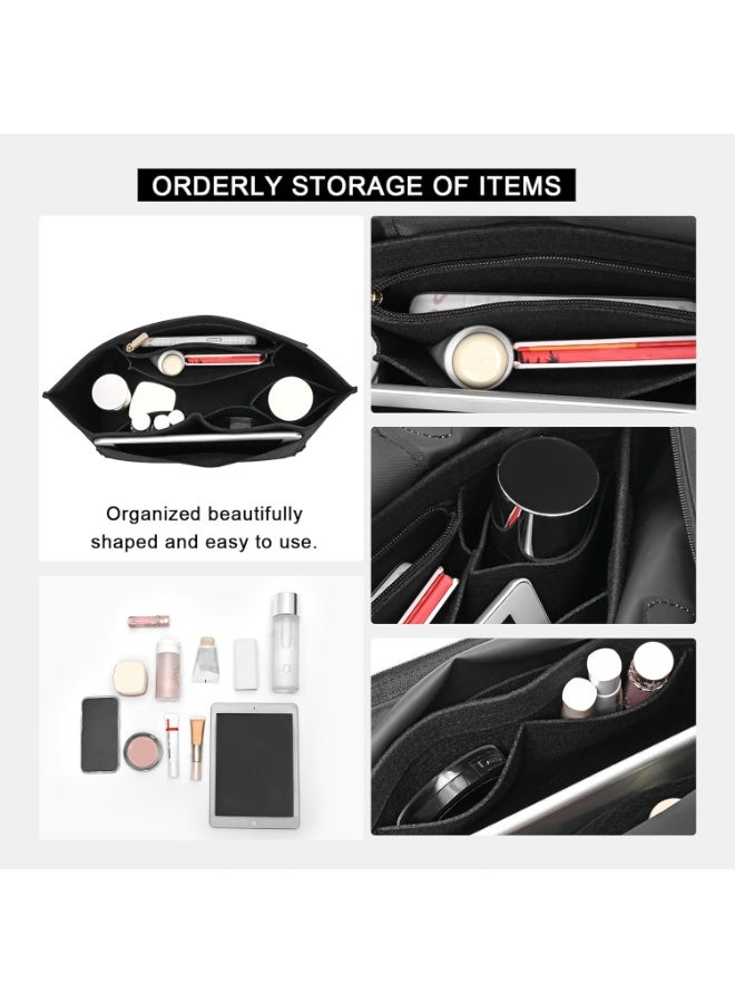 Felt Purse Organizer Insert for Longchamp Le Pliage M Handbag Insert (Medium, Black) - Image 5
