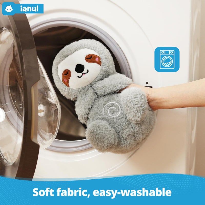 ianul Breathing Stuffed Animal,Soothing Stuffed Animal for Anxiety Relief with Realistic Breathing Motion, Calming Music, Gentle Lights,Machine Washable,Ideal for Baby Adult and Relaxation(Sloth) - Image 4