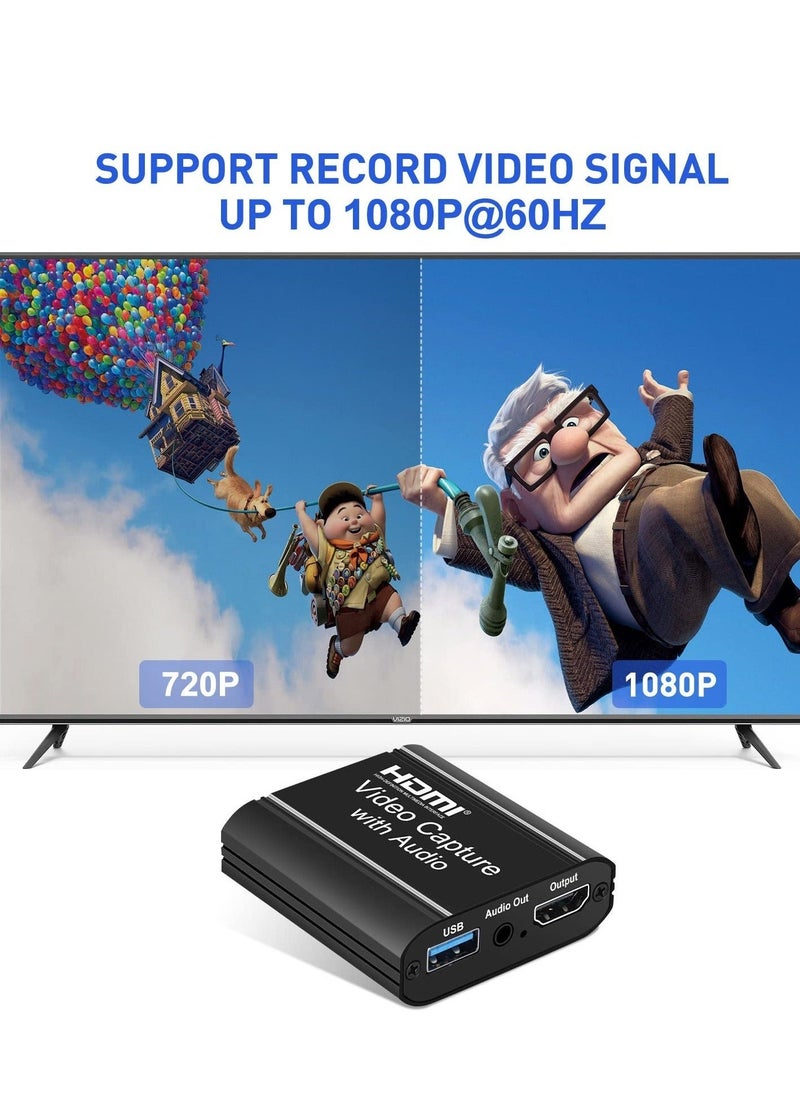 SYOSI HDMI Capture Card, HDMI Video Capture Card with Loop-Out, 4K HDMI to USB Capture Card Audio Video Recorder for Gaming/Live Streaming/Video Conference, Compatible with Nintendo Switch/PS4/PS5/Xbox One  - Image 5