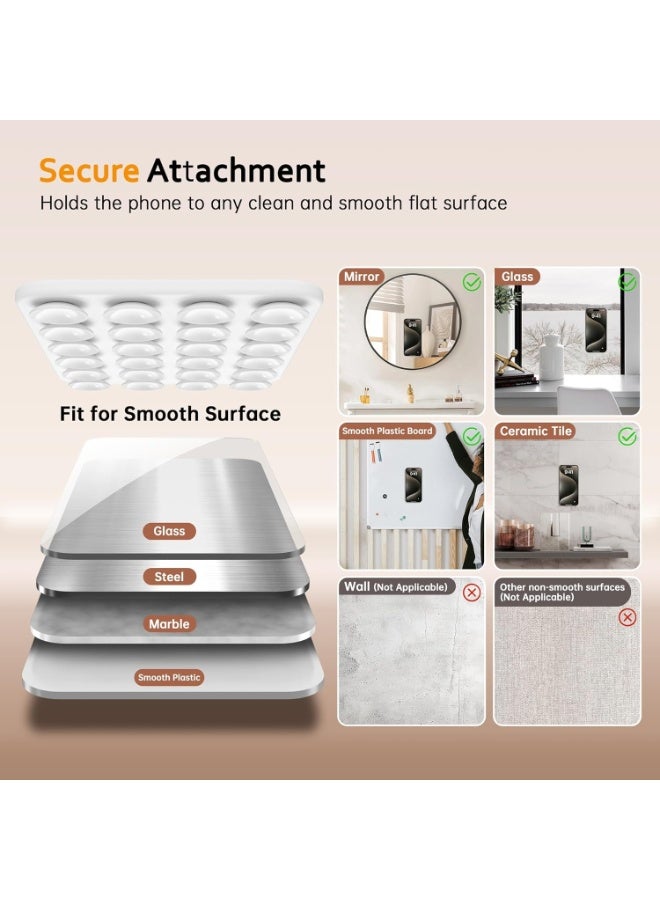 Magnetic Suction Cup Phone Mount for MagSafe Case, Removable Silicone Sticky Grip for iPhone 12/13/14/15/16, Hands-Free Selfies and Videos for TikTok & Instagram Influencer/Creator - Image 4