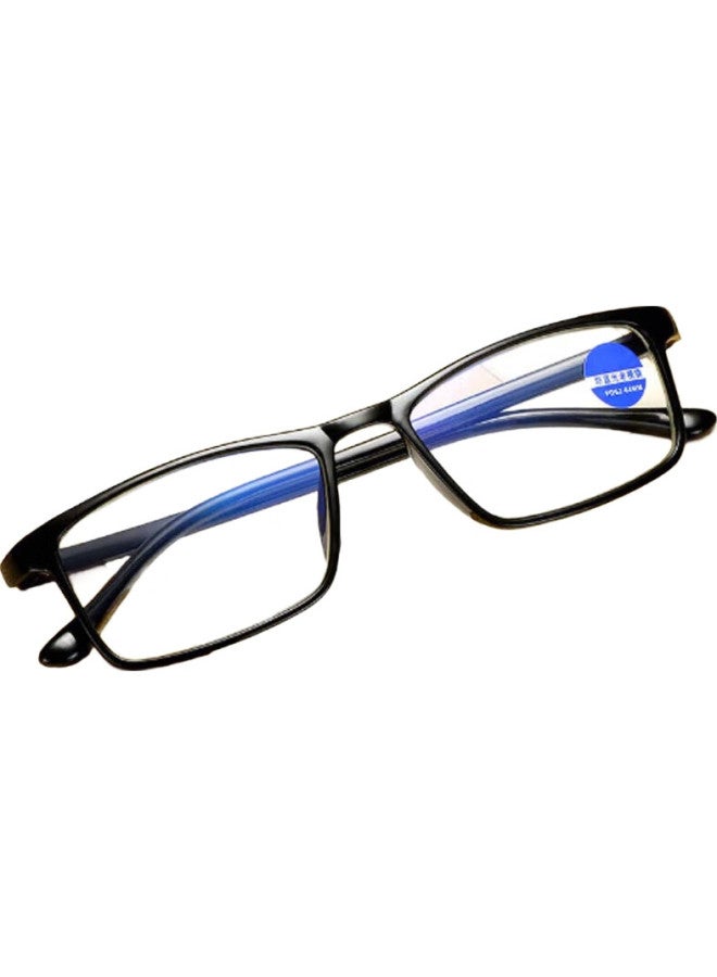 YIDUN Fashion Full-Frame Reading Glasses, High-Definition Tr90 Lightweight Frame Anti-Blue Light Reading Glasses, 400 Degrees - Image 2