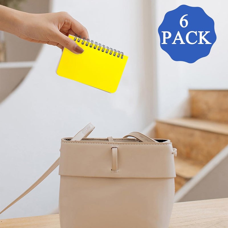 KTOJOY 6 عبوات دفتر ملاحظات صغير حلزوني دفتر جيب 3x5 دفاتر ملاحظات حلزونية مع صفحات مخططة دفتر حلزوني صغير ميني ملاحظات ستينو لرحلات الهواء الطلق المنزل المكتب الكلية المدرسة - Image 5