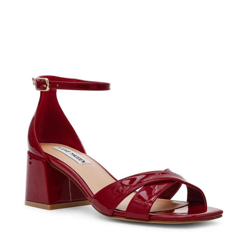 ستيف مادن Fergie Cherry Red Women's Heeled Sandals
