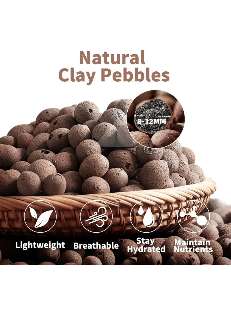Lightweight Expanded Clay Pebbles 3kg 8-12mm for Hydroponics, Orchids, Aquaponics and Indoor Plants, Natural Growing Media with Moisture Retention - Image 2