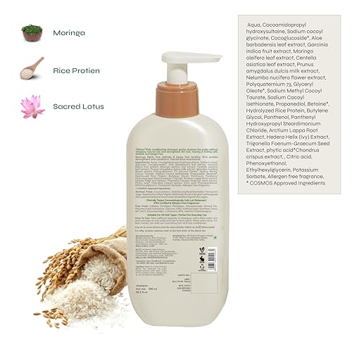 Tikitoro Kids Conditioning Shampoo, 100% Vegan with Moringa, Rice Protein and Sacred Lotus Extract with No Parabens & Sulphates (Age: 4+ Years) (300 ml x 2) - Image 2