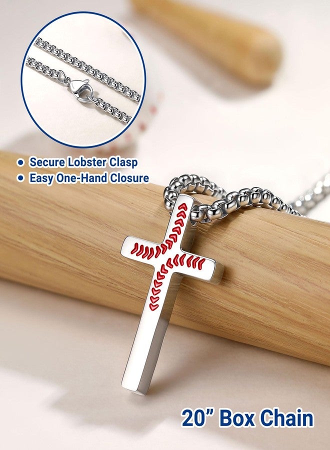 UNGENT THEM Baseball Cross Necklace Gifts for Boys 8-12-14 Baseball Stuff Easter Basket Stuffers Kids Boy - Image 5