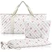 Shinylin 3 Pcs Empty Mahjong Bag Set Thickened Mini Bow Quilted Carrying Bag Set with Two Wrappers Card Bags Mahjong Racks and Card Pusher Drawstring Bags Case Only - Image 2