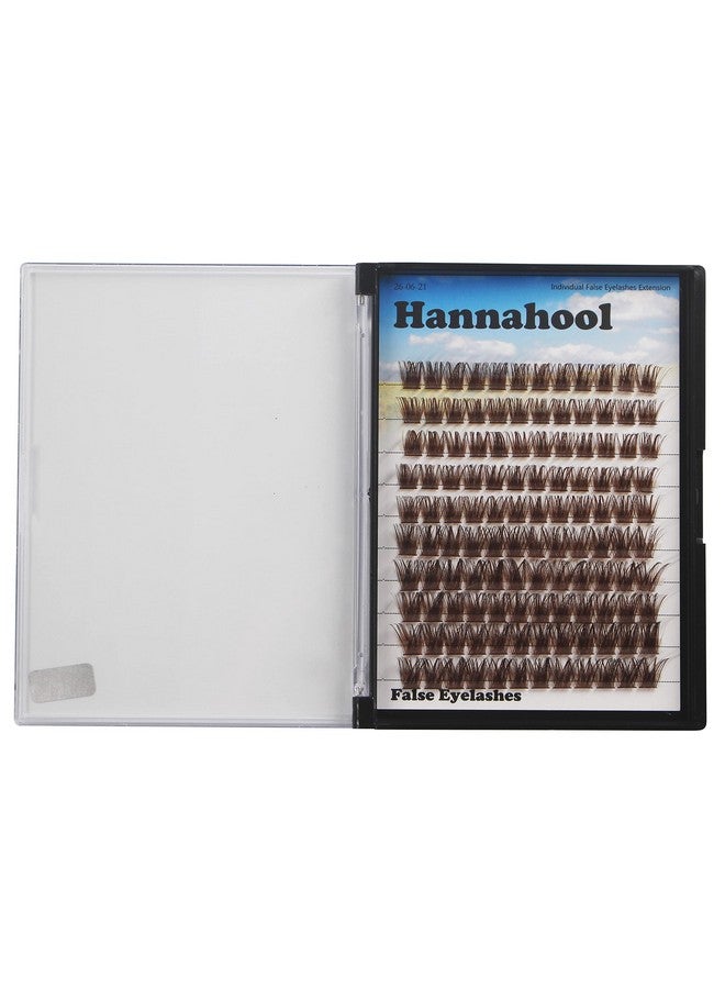 Hannahool 120Pcs D Curl Individual Wide Stem Brown Cluster Diy Eye Lashes Extensions Mixed 1214Mm1416Mm1618Mm Makeup Dramatic Volume Lashes (Brown1416Mm) - Image 4