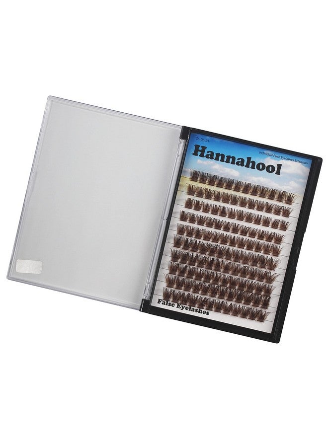 Hannahool 120Pcs D Curl Individual Wide Stem Brown Cluster Diy Eye Lashes Extensions Mixed 1214Mm1416Mm1618Mm Makeup Dramatic Volume Lashes (Brown1416Mm) - Image 5