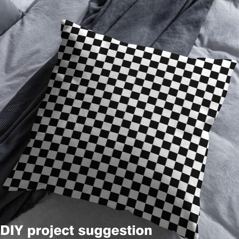 Feelyou Checkered Printed Fabric by The Yard Grid Flannel Fabric Soft for Upholstery Home Decor, Sofa, Chair, Cushion ProjectsPlaid Decor for DIY Sewing Craft Projects, Not Stretchy 3 Yards - Image 4