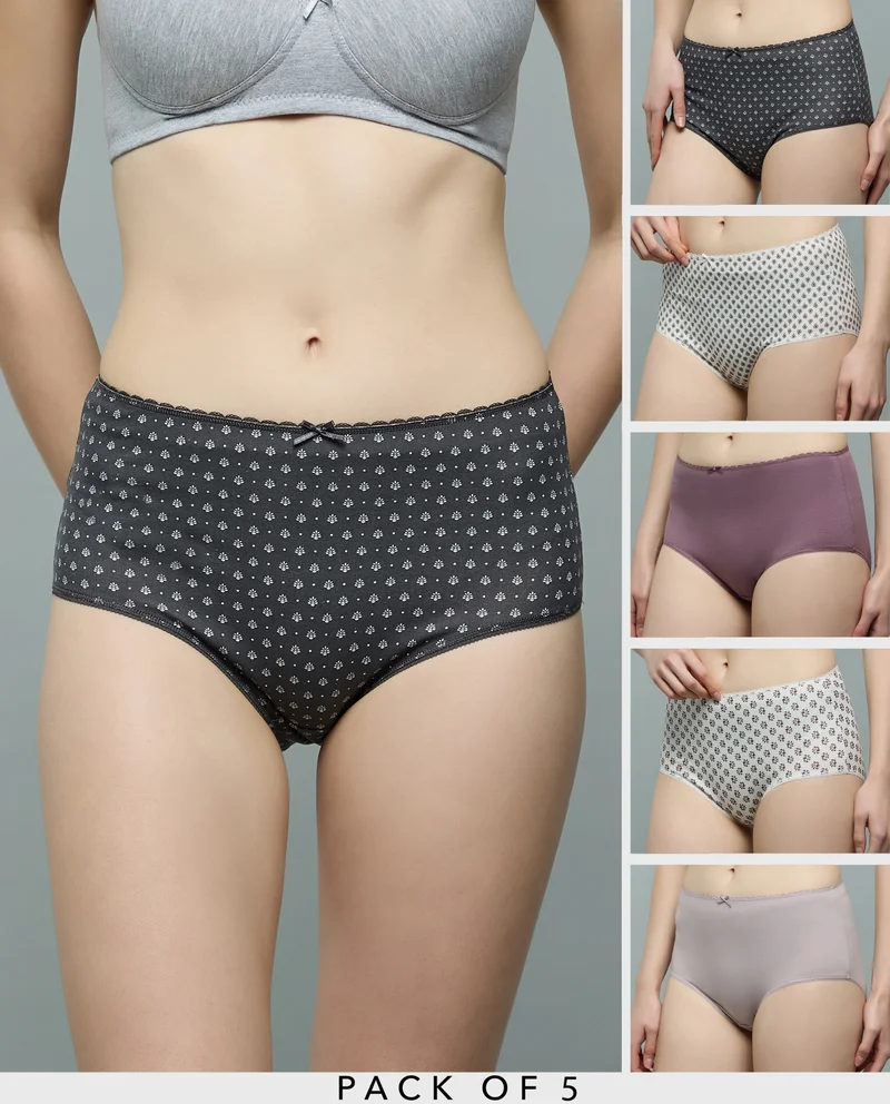 R&B 5 Pack Printed Full Briefs
