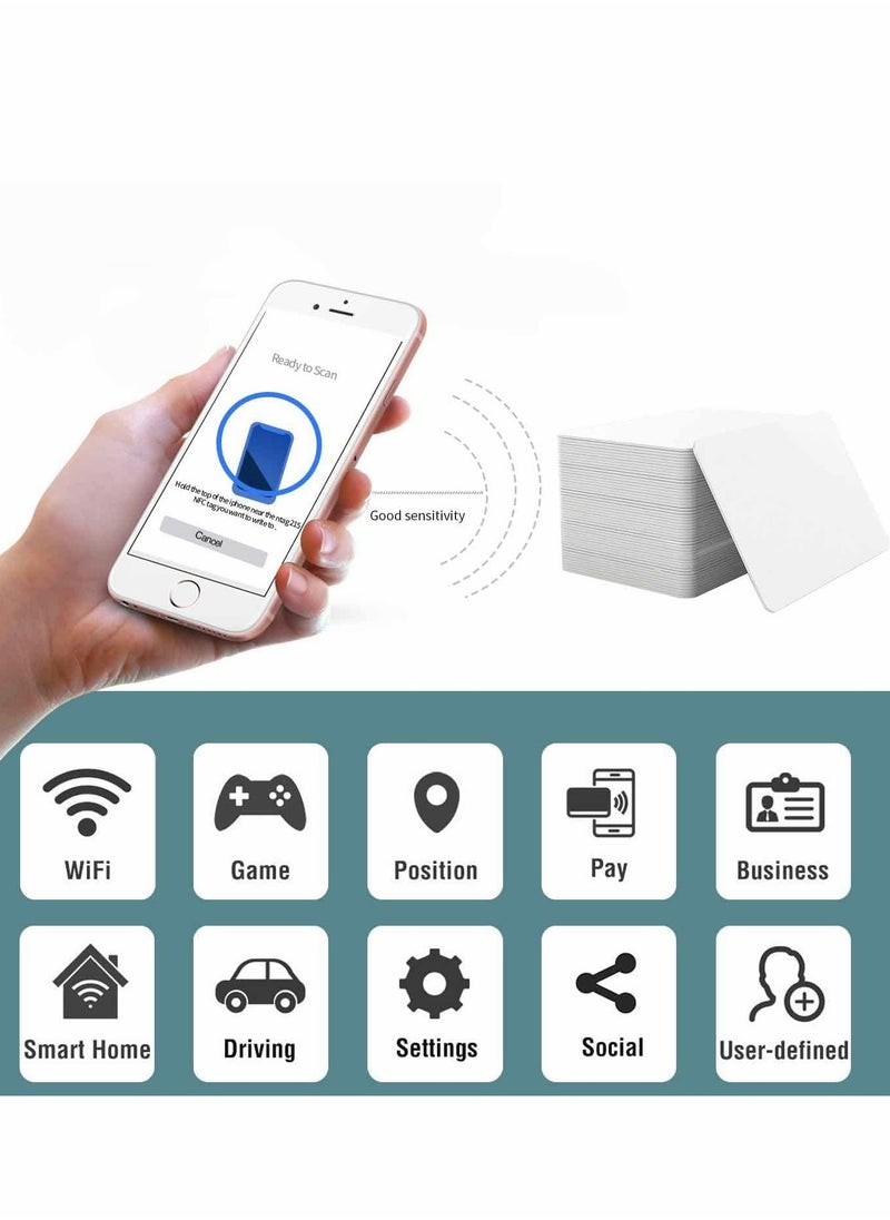 Excefore Blank NFC Cards, 10PCS Tags NTAG 215 PVC Cards programmable Tags, Compatible with Amiibo and TagMo for Android All Phone Enabled  - Image 3