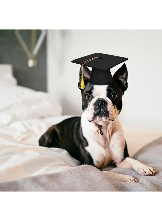 ZVEV Pet Graduation Caps and Bow Tie, Dog Graduation Hats with Yellow Tassel Costumes Pet Cosplay Graduation Set for Small Medium Large Dogs Cats Graduation Party Dress Costume Accessory - Image 4