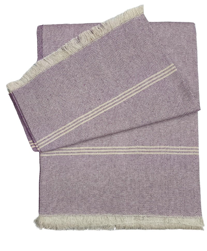 Arvore Bunkaar Plain Pure Handloom Khes - 100% Desi Thick and Heavy Cotton Khes/Summer Blanket/Chadar/Yoga Blanket (Wine) - Image 5