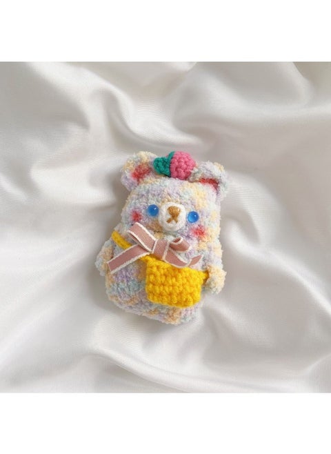 Airpods 4 Headphone Protective Case Cartoon Plush Doll For Apple1/2/3 Gen Pro Wireless Bluetooth Soft-Color:Plush Soft Shell-bag Bear-Model:Airpods 4 (protective Case)