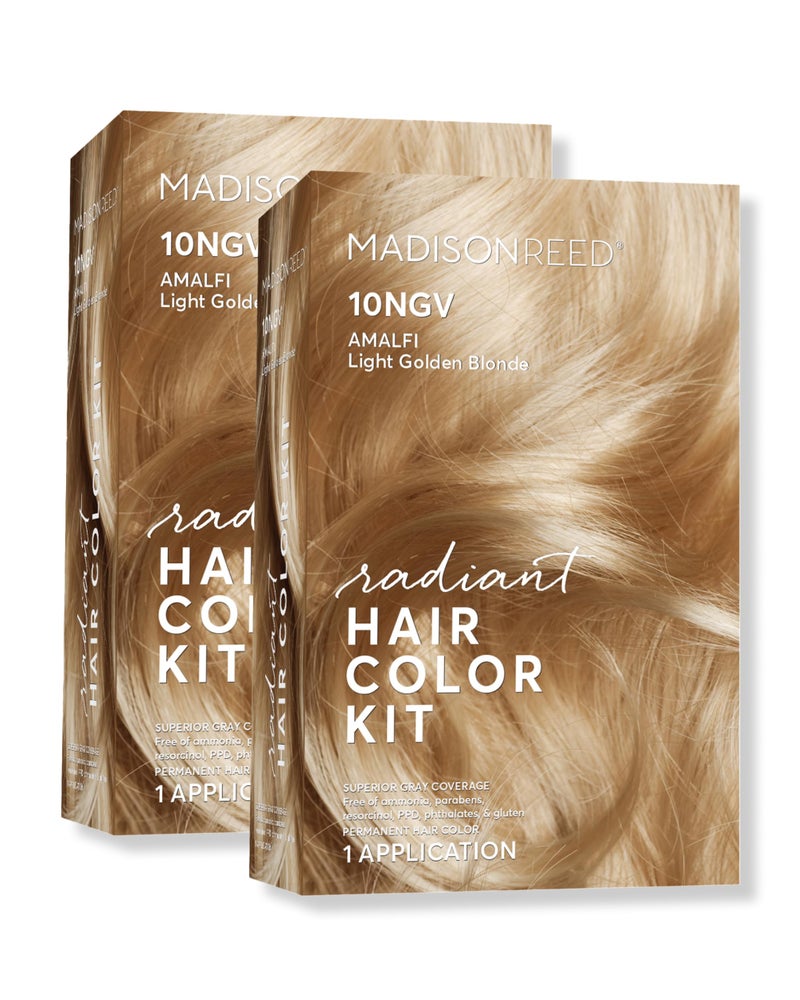 Madison Reed Radiant Hair Color Kit - 10NGV Light Golden Blonde (Amalfi Blonde), Dimensional Gray Hair Blending Permanent Hair Dye, PPD-Free & Ammonia-Free, 2 Pack - Image 1