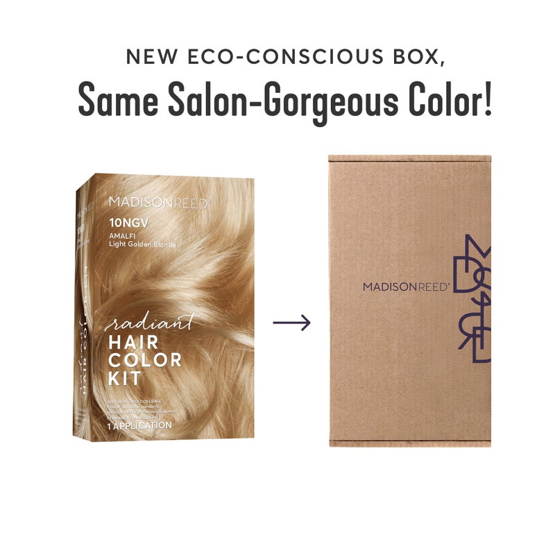 Madison Reed Radiant Hair Color Kit - 10NGV Light Golden Blonde (Amalfi Blonde), Dimensional Gray Hair Blending Permanent Hair Dye, PPD-Free & Ammonia-Free, 2 Pack - Image 2