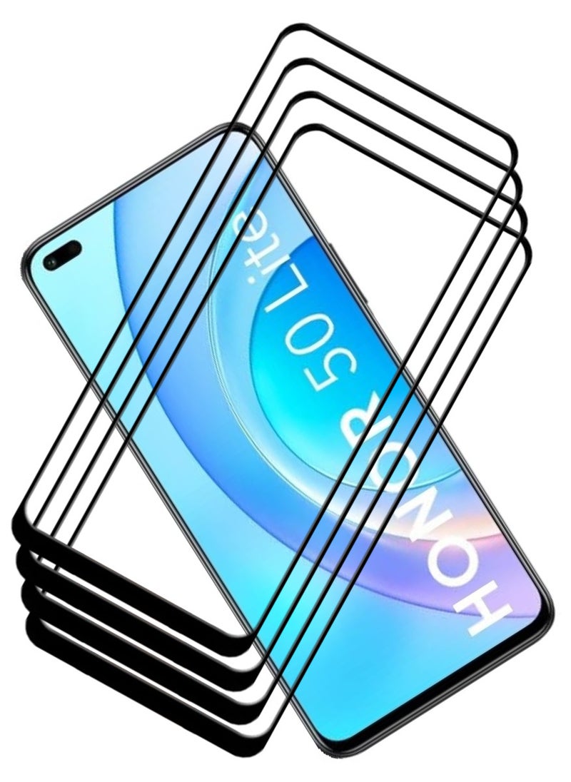 ACLIX 4 Pieces Antistatic ESD Dustproof Premium Quality High Definition Tempered Glass Screen Protector Designed For Honor 50 Lite - Image 1