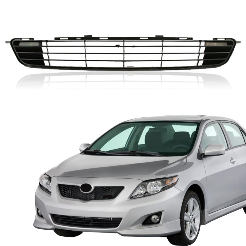 Kspeed Front Bumper Mesh Air Intake Grille Replacement Shield fits 2009 2010 Toyota Corolla Front Black Air Intake Grill Replacement Kit 5311202120 TO1036111