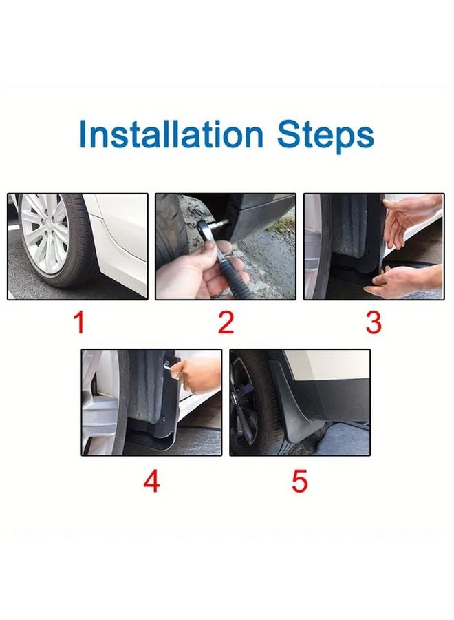 VW Touran Caddy Splash Guards 4pcs Set Front Rear Mud Flaps Tire Fender - Image 4