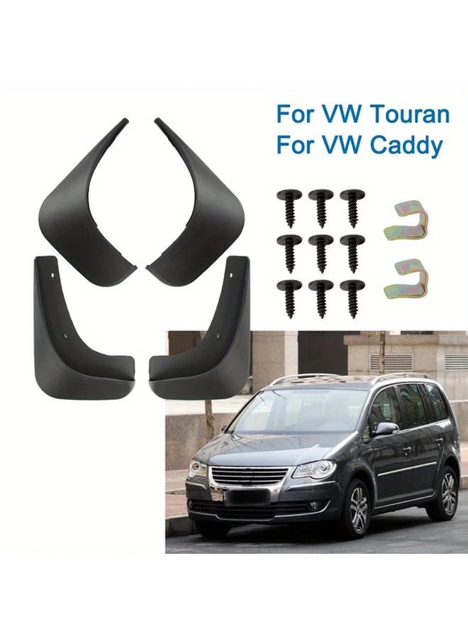 VW Touran Caddy Splash Guards 4pcs Set Front Rear Mud Flaps Tire Fender - Image 2