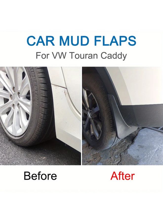 VW Touran Caddy Splash Guards 4pcs Set Front Rear Mud Flaps Tire Fender - Image 5