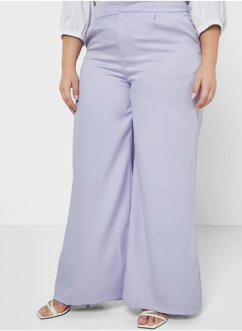 Ella Plus Pintuck Detail High Waist Pants