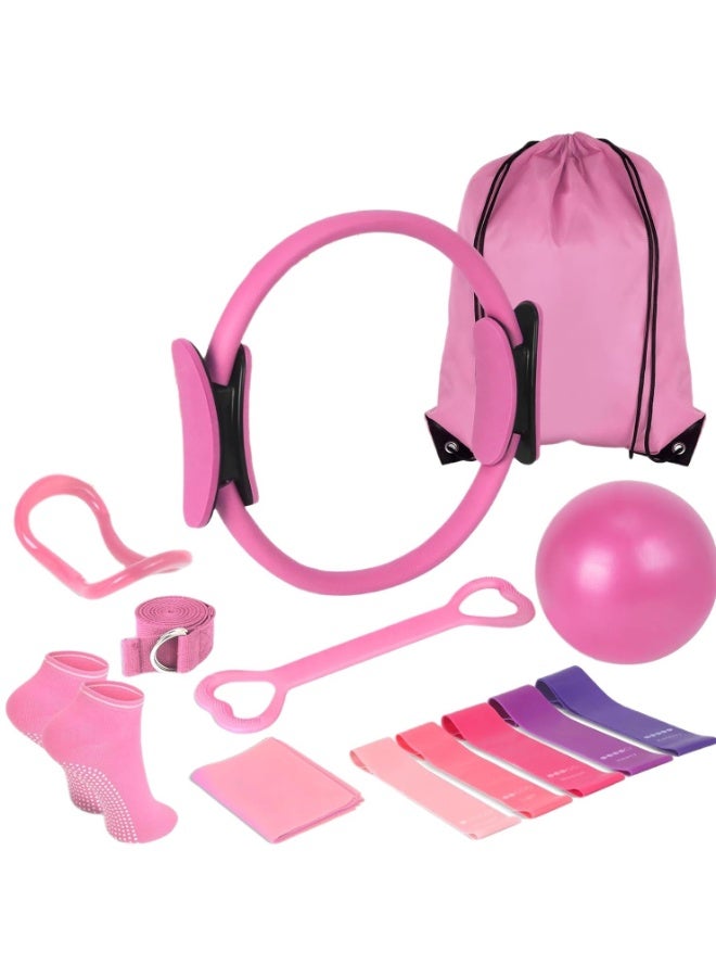 COYO Home Pilates Essentials Kit for Women, Pilates Equipment Set with Yoga Ball, Resistance Band, Pilates Bands & Accessories, Pilates Ring and Ball Set for Beginners Home Workouts - Image 1