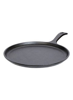 LODGE Seasoned Cast Iron Durable Round Griddle with Handle Black 3.81 x 40.34 x 27 cm L90G3  - Image 4
