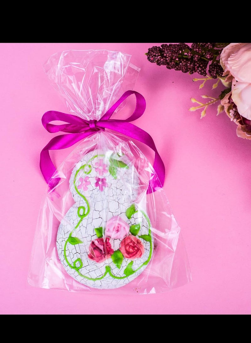 Cellophane Treat Bags, Clear Cellophane Bags 200 Pcs OPP Plastic Treat Bags with 200 Twist Ties for Gift Wrapping,Packaging Candies,Dessert,Bakery, Cookies, Chocolate,Party Favor 13x25 Cm - Image 3