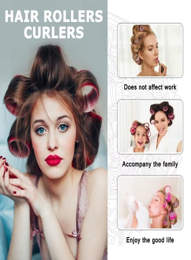 SWEETPEA.Fx�4PCS Hair Rollers For Hair Curling | Self Grip Holding Rollers | for - for Long Medium Short Hair (SVR011)(6 X 6 CM) - Image 5