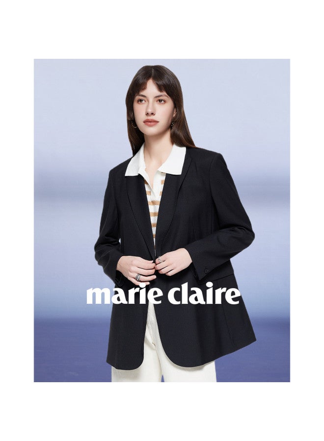 Marie Claire Light Luxury Series] Autumn Recommended Versatile Commuting Suit Fashion Casual Single Blazer Elegant Women's Suit - Image 2