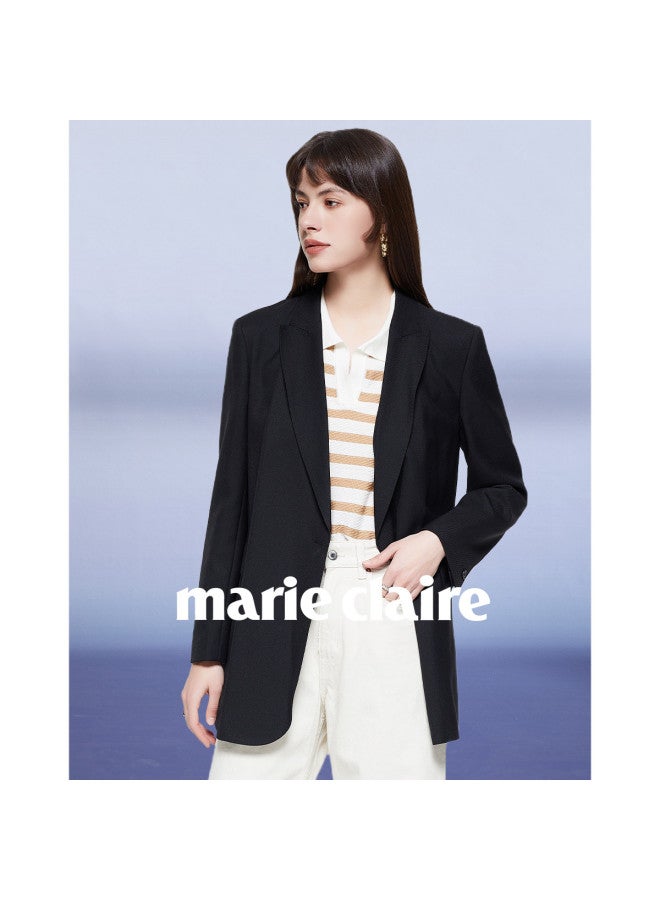 Marie Claire Light Luxury Series] Autumn Recommended Versatile Commuting Suit Fashion Casual Single Blazer Elegant Women's Suit - Image 3