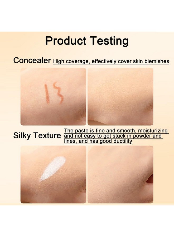FantasyDay 6 Colors Cream Concealer And Face Blush Palette Fantasyday Long Lasting Full Coverage Conceals Corrects Foundation Camouflage Contour Kit For Correcting Dark Circles Acne Blemish + 11 Makeup Brush - Image 5