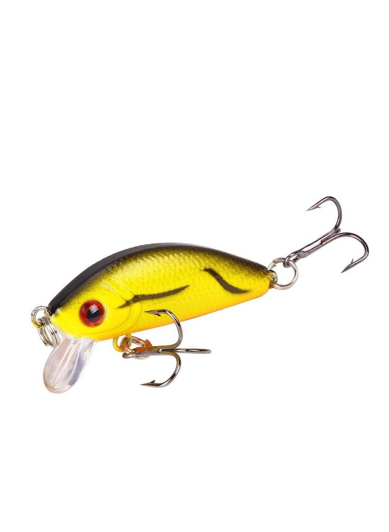 Loquat 4.2g Artificial Fishing Lure Hard Crank Bait Wobbler Tackle with Hook 50*10*13mm