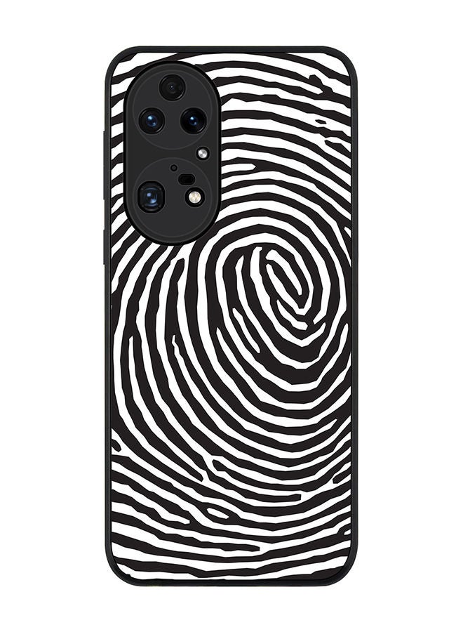 Stylizedd Rugged Black edge case for Huawei P50 Pro Slim fit Soft Case Flexible Rubber Edges Anti Drop TPU Gel Thin Cover - Finger Prints - Image 1