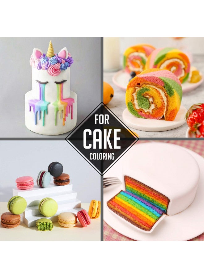 Vividye مجموعة ألوان الطعام - 24 لون زاهي لمجموعة ألوان الطعام للخبز، تزيين الكعك، الفوندان، البسكويت والماكرون - صبغة طعام سائلة بلا طعم لصنع الحرف اليدوية - زجاجات سعة .25 أونصة سائلة - Image 3