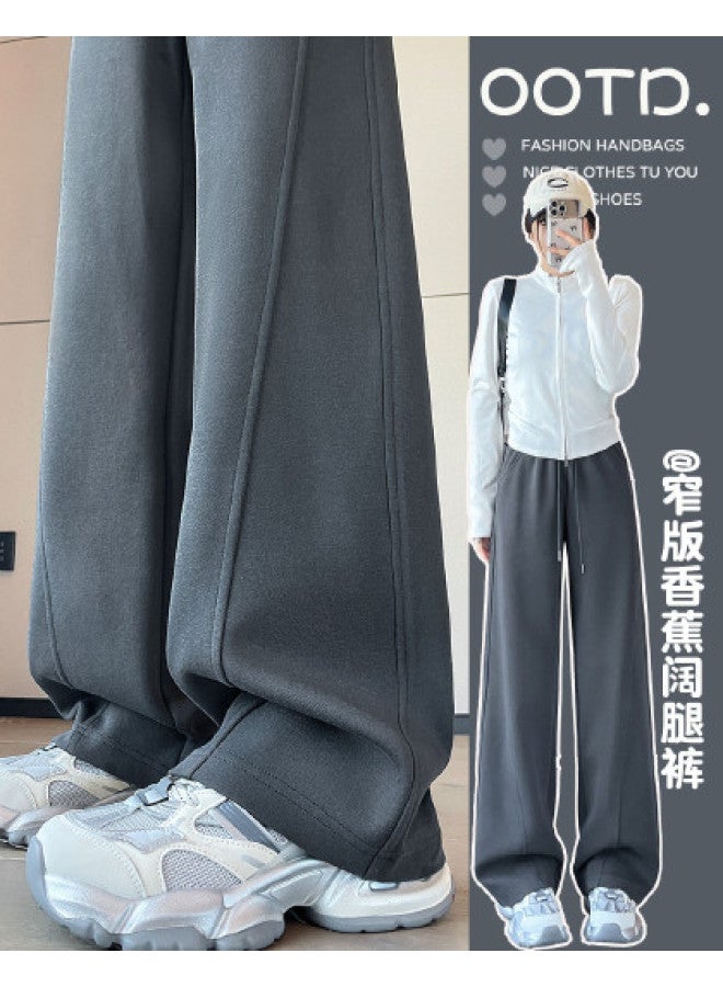 Hstyle Slim-fit Banana Wide-leg Pants For Women - 2025 Spring/fall Collection, Optional Extended Length, Loose Comfortable Athletic Tapered Pants, Slimming & Versatile Casual Trousers - Image 1