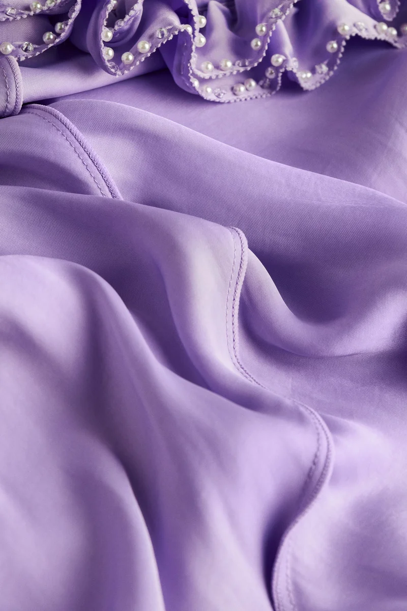 H&M Frill-trimmed slip dress