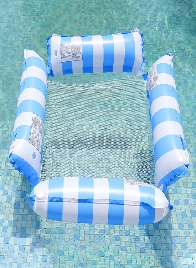 SOLDTRUE Inflatable Pool Raft Lounger - Water Hammock with Mesh | Comfortable Lounge Chair for Poolside Relaxation | Perfect for Floating, Summer Fun with Air-Pump (1 Pcs.) - Image 2