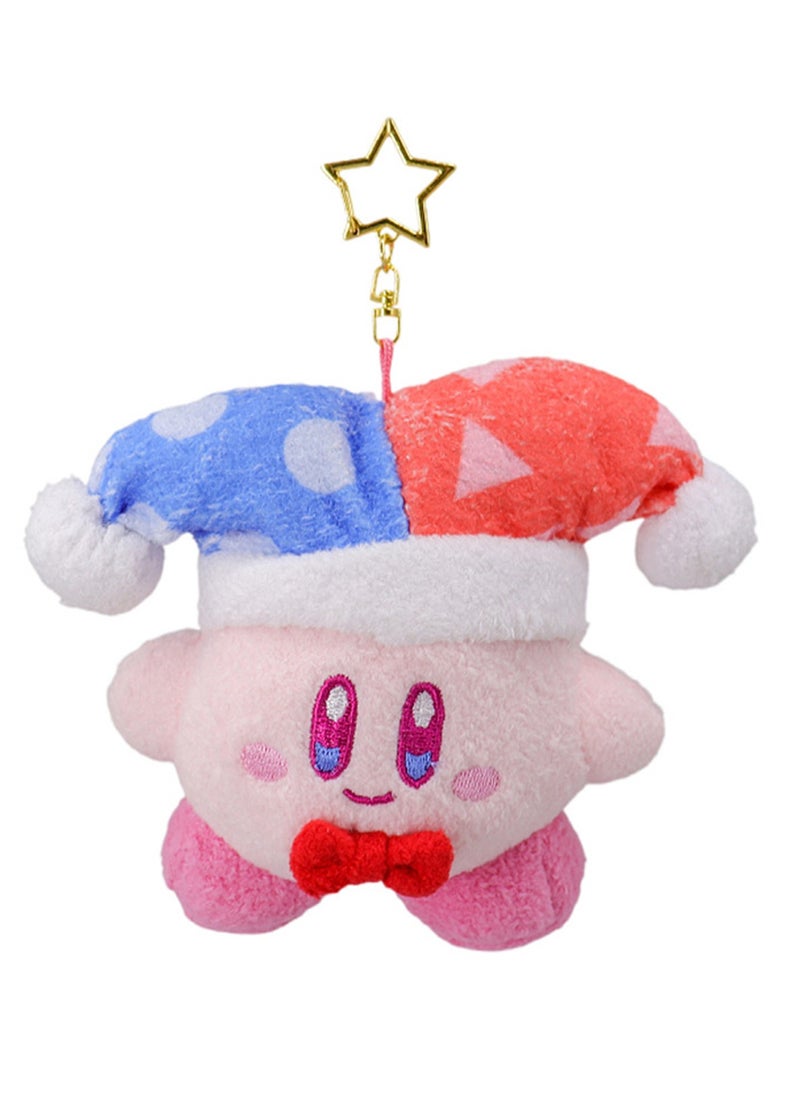 Generic - (Kirby the Clown)12cm Kirby Star Pendant Plush Toy Keychain Bag Ornament - Image 1