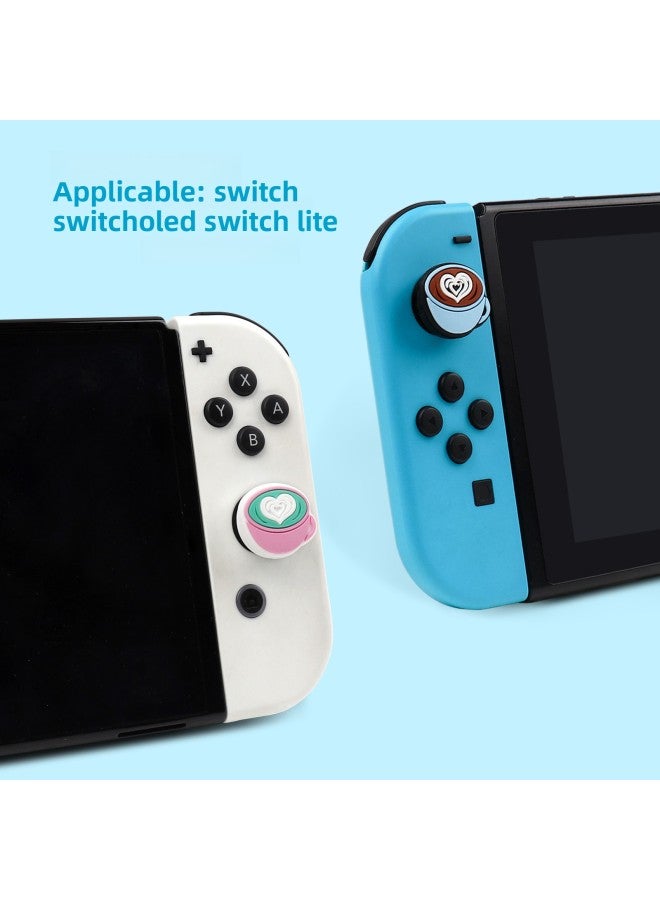 غطاء التبديل الروك Oled فنجان القهوة غطاء زر NS لايت الغطاء الواقي مقبض الروك سيليكون الغطاء الواقي-لون المنتج: أصفر - Image 4