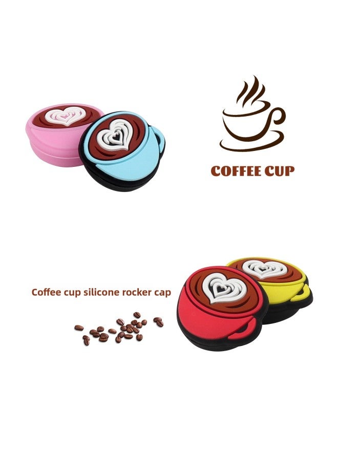 غطاء التبديل الروك Oled فنجان القهوة غطاء زر NS لايت الغطاء الواقي مقبض الروك سيليكون الغطاء الواقي-لون المنتج: أصفر - Image 2