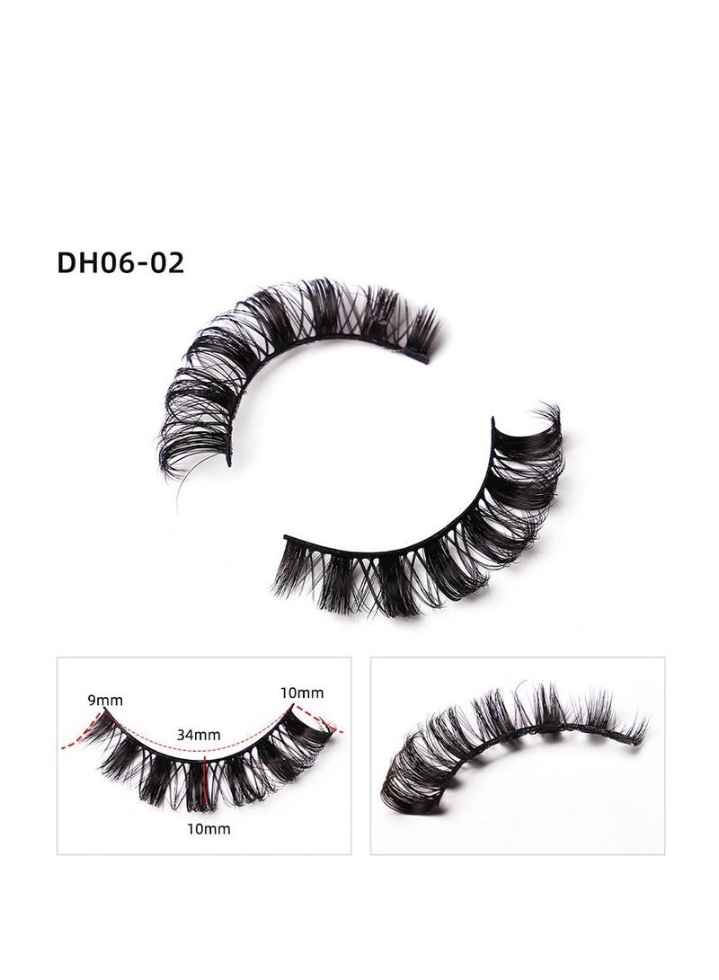 10-pairs High volume DD curvature nutrual false eyelashes for party and daily makeup DH06-02 - Image 3