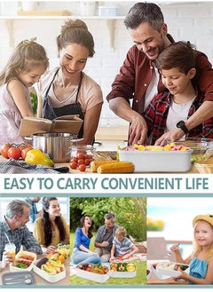 SUCITY 2- Layer Leakproof Bento Box-Large Lunch Box with Compartments und Cutlery Set-Food Picks for Lunch Box Containers for Adults-Microwave Food SafeBento Boxes  - Image 5