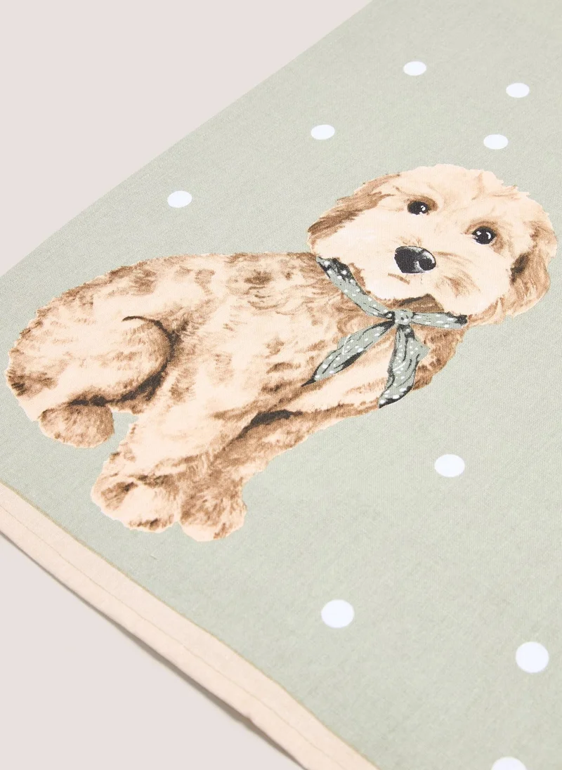Matalan 3 Pack Cockapoo Tea Towels Green