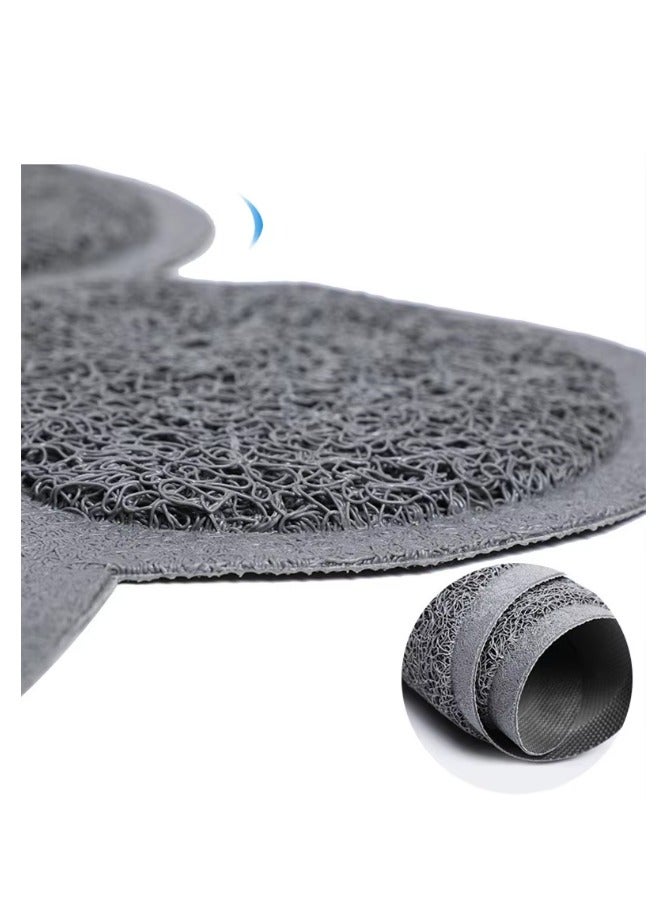 Dog Cat Food Mat Waterproof Non-slip Cat Litter Box Mat Pet Pad Pet Cleaning Non-Slip, Soft, Flexible, Non-Toxic, Suitable for Eating Cat Toilet Mat - Image 3