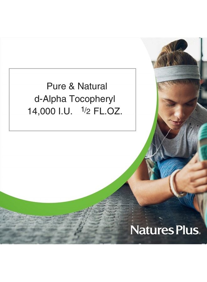 Nature's Plus زيت فيتامين E من ناتشرز بلس - 14,000 وحدة دولية - 5 أونصات سائلة - يرطب الوجه والبشرة، يقلل البقع البنية، يقوي الأظافر، يعزز نمو الشعر، مضاد للأكسدة، مضاد للشيخوخة - نباتي - Image 4