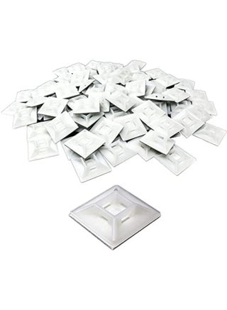 Pack Of 100 Pcs White Cable Tie Bases Self Adhesive Premium Quality Cable Tie Holders - pzsku/Z40908304FCB97C3902C9Z/45/_/1652266622/04239eb8-6837-41a0-8d2c-ba8ca4f0a5a5