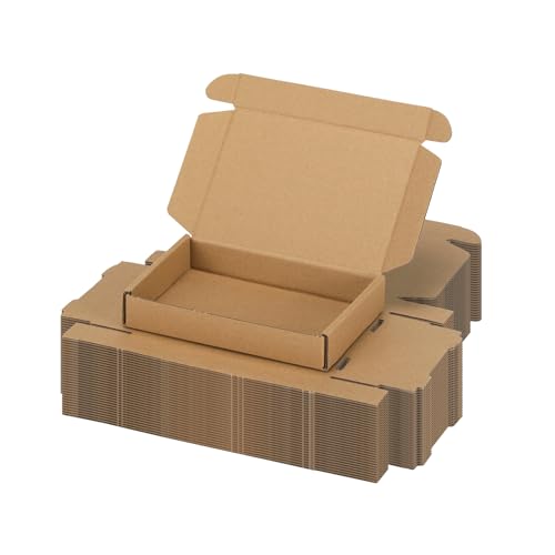 Serwrsw 6x4x1 inch Shipping Boxes Set of 30 Brown, Inner Size 5.6x3.6x0.6 inch Cardboard Box Mailers for Small Business Packaging Mailing or Gift Wrapping Giving - Image 1